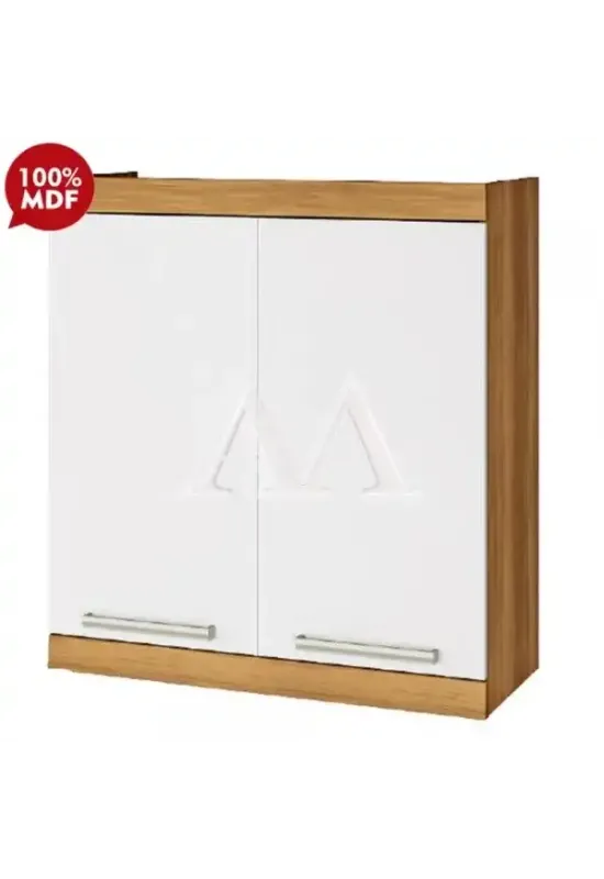 ARMARIO NESHER 2P ABRIR BURGUESA PREMIUM 80CM FREIJO / BRANCO 500545