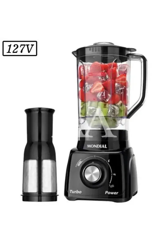 LIQUIDIFICADOR MONDIAL L-99 FB 3 VEL 127V PRETO