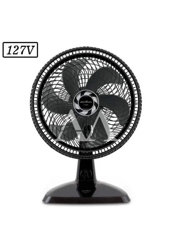 VENTILADOR BRITANIA BVT400 TURBO 40CM 6 PAS 3 VEL 127V PRETO