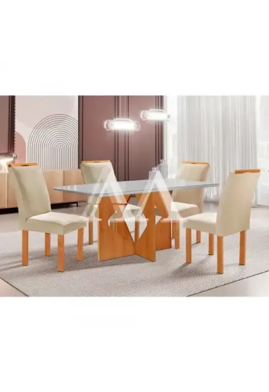 CJ MESA 4C CEL MOVEIS MILAO RETANGULAR 120X80 TAMPO LONDRES PLUS C/VDO