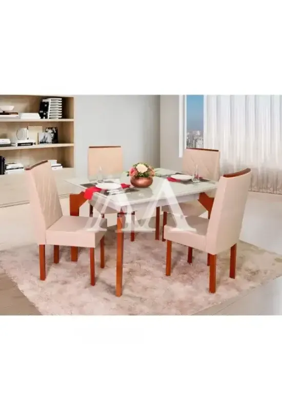 CJ MESA 4C SAO CARLOS ABEILLE RETANGULAR MEL / OFF WHITE