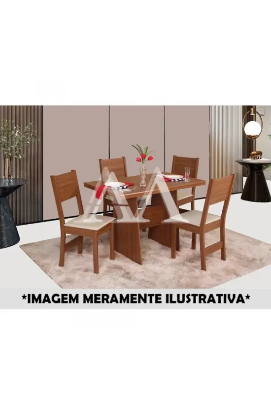 CJ MESA 4C SAO CARLOS DESTAK RETANGULAR  NATURALLE