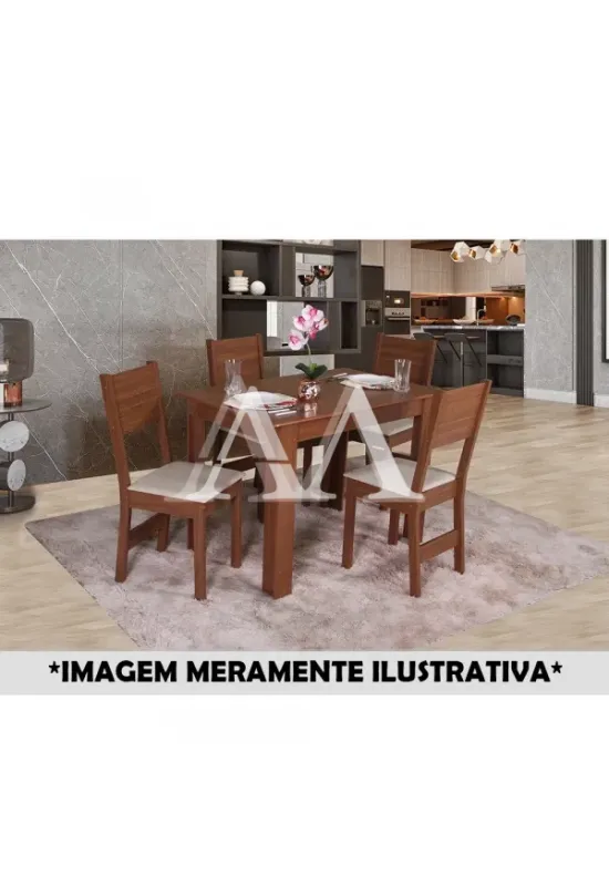 CJ MESA 4C SAO CARLOS MILENA RETANGULAR 108X68 NATURALLE