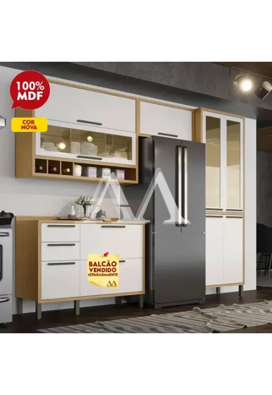 COZINHA RONIPA SYRAH 80 SIMPLES AMENDOA/BRANCO