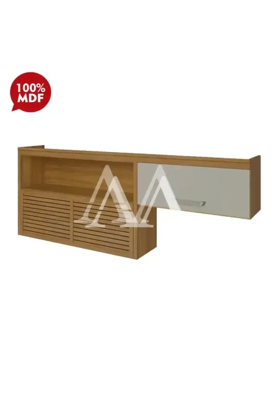 ARMARIO NESHER 2P ABRIR C/ NICHO PRINCESA 200CM FREIJO / OFF WHITE