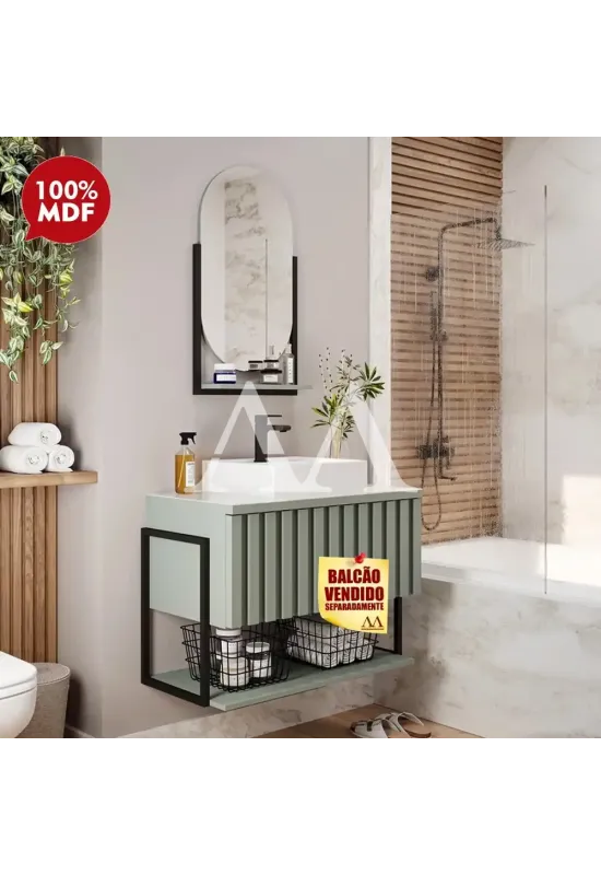 ESPELHEIRA MGM ORI METALON 44CM CIMENTO