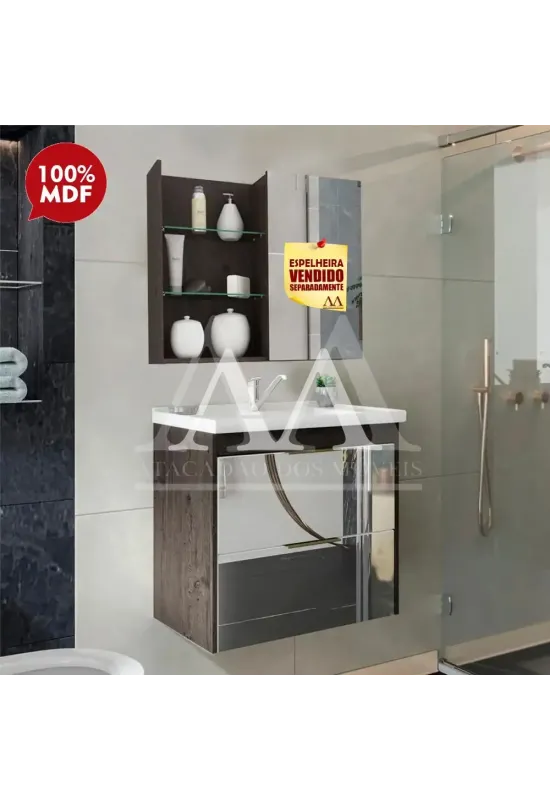 GABINETE P/ BANHEIRO MGM CALIFORNIA 59CM C/ CUBA CAFE