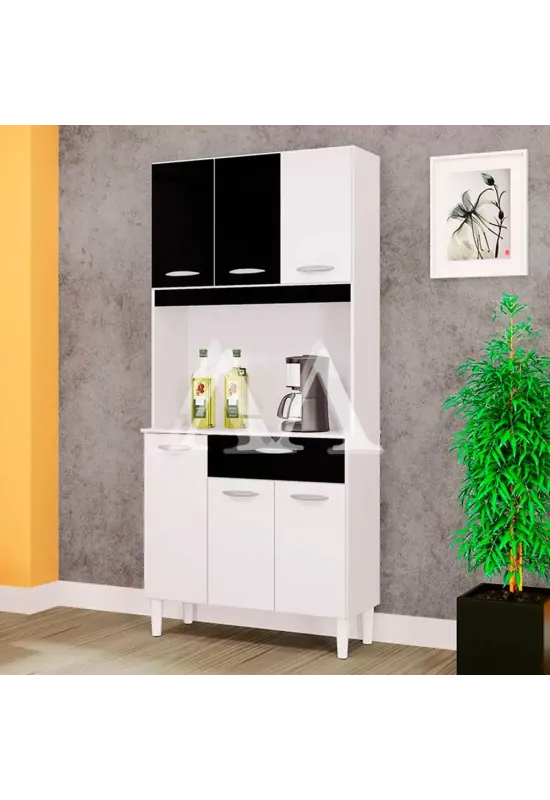 KIT 6P 1G POQUEMA CASSIA BRANCO / PRETO