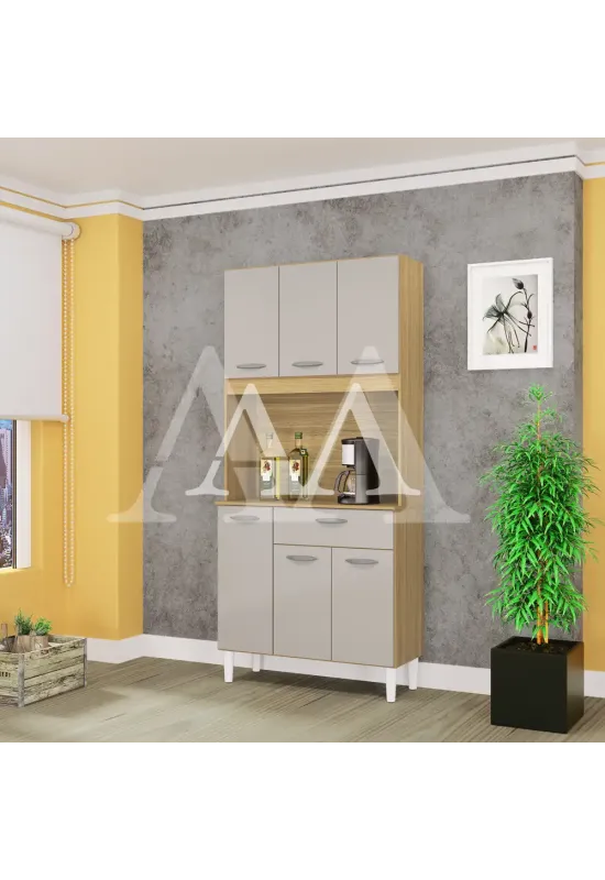 KIT 6P 1G POQUEMA CASSIA DAMASCO / OFF WHITE