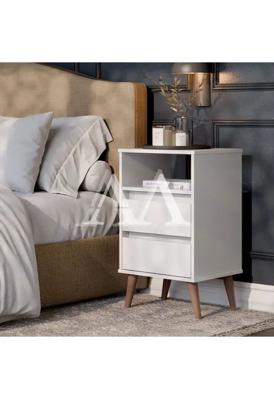 MESA DE CABECEIRA 2G EJ RETRO ROMA BRANCO