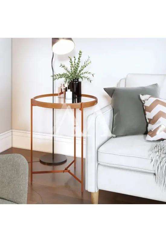 MESA LATERAL IMCAL AQUA-G ESPELHO COBRE