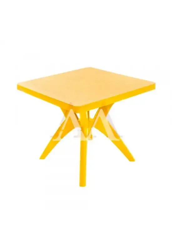 MESA FORTE PLASTICO NATURE QUADRADA AMARELA