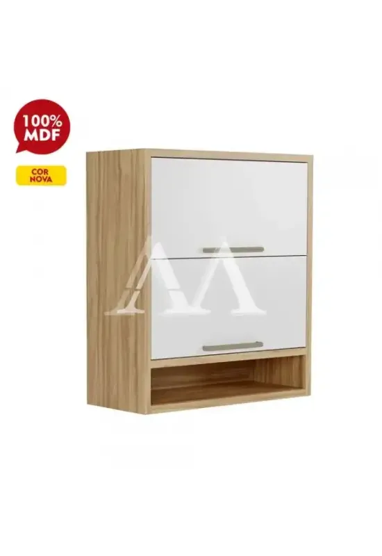 ARMARIO RONIPA 2P. ABRIR BASCULANTE  SYRAH 80CM AMENDOA/BRANCO