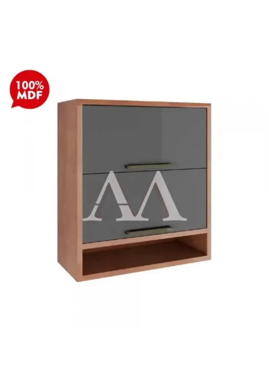 ARMARIO RONIPA 2P. ABRIR BASCULANTE  SYRAH 80CM CASTANHO / CHUMBO