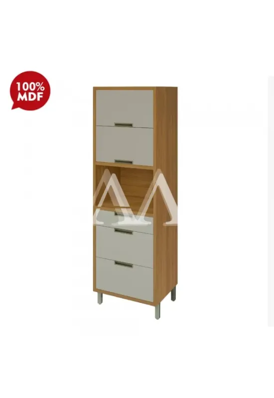 PANELEIRO NESHER TORRE QUENTE 2P 3G IMPERATRIZ FREIJO / OFF WHITE 5003