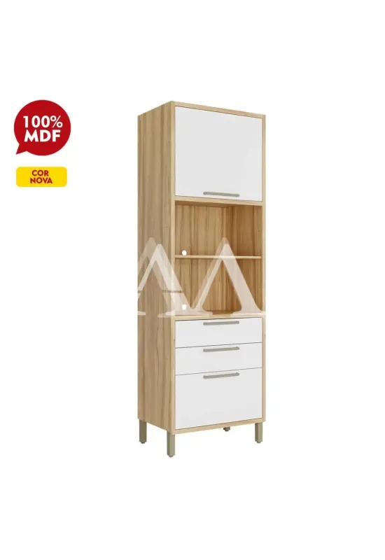 TORRE QUENTE 1P ABRIR 3G RONIPA P/ 2 FORNOS SYRAH 220CM AMENDOA/BRANCO