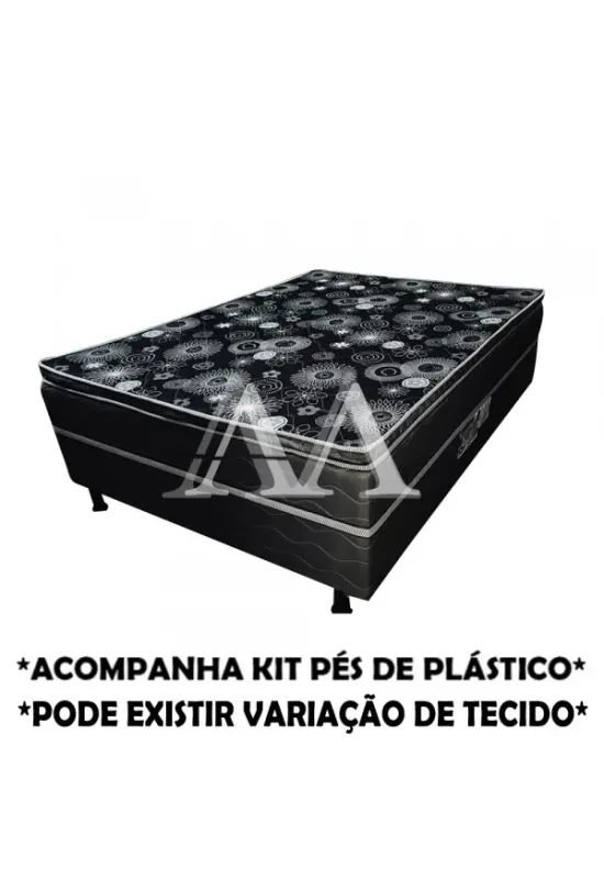 CAMA BOX D28 138X188X53 DIAMANTE C/PILLOW