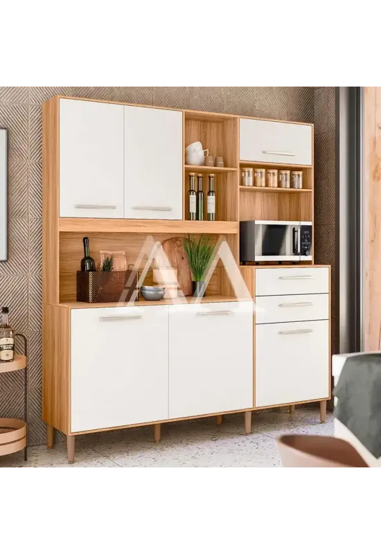 KIT 6P 2G NICIOLI SALSA CARVALHO FREIJO/OFF WHITE CRISTAL