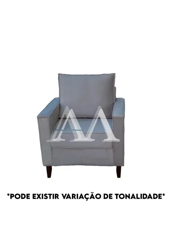 POLTRONA MALU CHANEL GRAFITE VELUDO