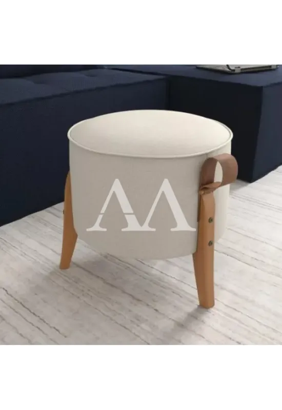 PUFF PEREIRA MOVEIS ROMA 107 LINHO AREIA NOBUCK MARROM