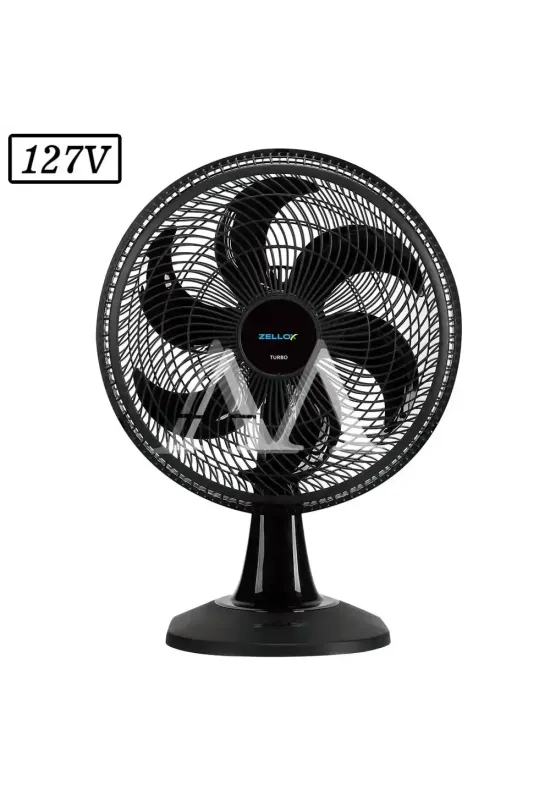 VENTILADOR ZELLOX ZLX-40M TURBO 40CM 6 PAS 3 VEL 127V PRETO