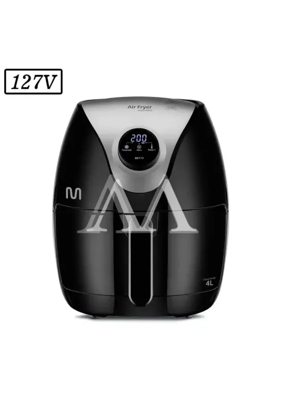 FRITADEIRA MULTILASER AIR FRYER DIGITAL 4L GO205 1500W 127V PRETA
