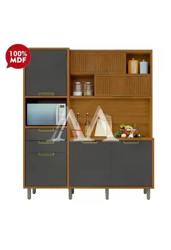 KIT 6P 2G NESHER LOFT IMPERATRIZ FREIJO / GRAFITE 500328