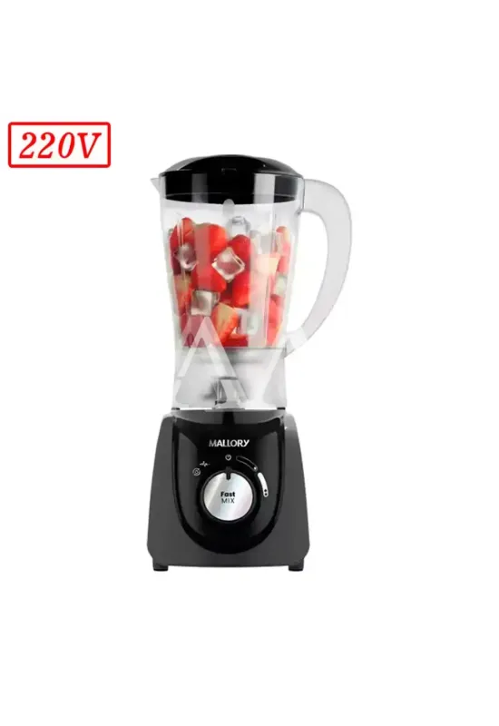 LIQUIDIFICADOR MALLORY FAST MIX 520W 2 VEL 220V PRETO