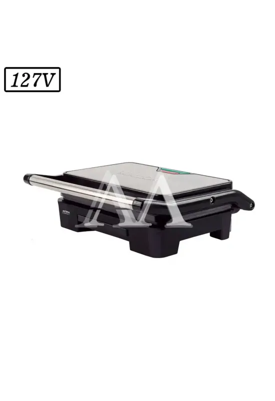 SANDUICHEIRA GRILL MALLORY ASTERIA COMPACT 900W 127V INOX/PRETA