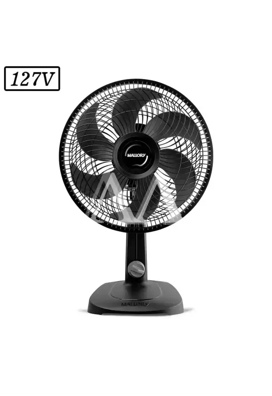 VENTILADOR MALLORY TURBO COMPACT 30CM 6 PAS 3 VEL 127V PRETO/GRAFITE
