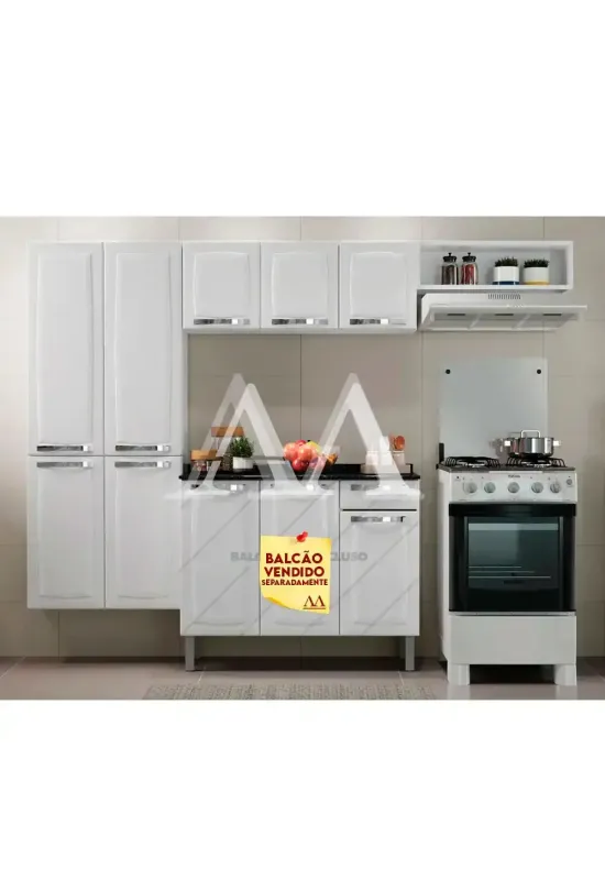 COZINHA ITATIAIA COMPACTA 7P C/NICHO ROSE BRANCO 0595