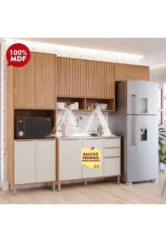 COZINHA MGM DIVINA CINAMOMO/OFF WHITE