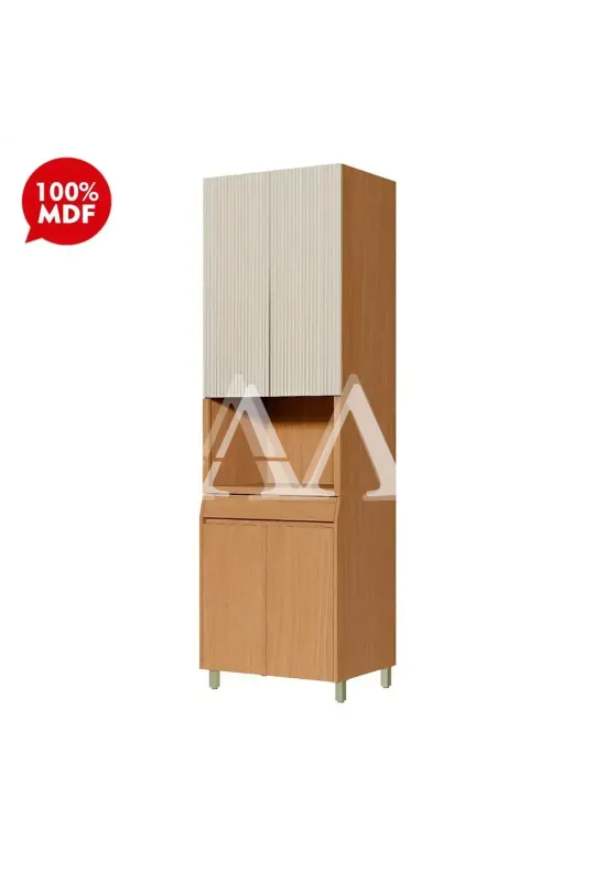 PANELEIRO NESHER 4P 1G SIMONE MENDES 70CM CARVALHO/GREIGE 500959