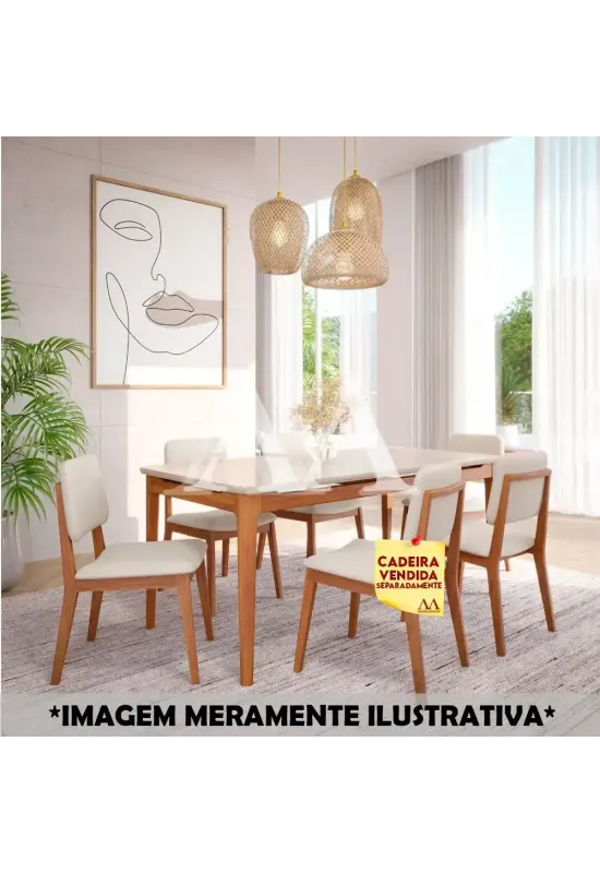 MESA CIMOL BAOBA NATUAME RETANGULAR 180X90 MADEIRA/OFF WHITE