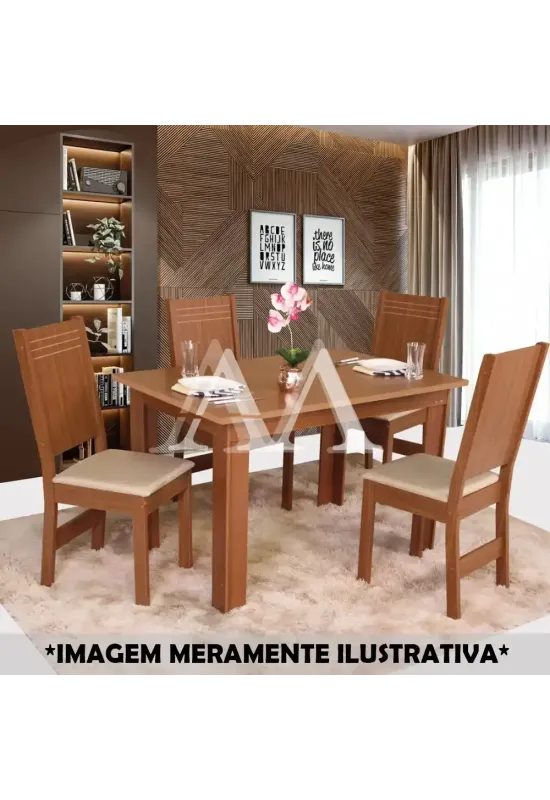 CJ MESA 4C SAO CARLOS MARIAH RETANGULAR 120X80  BEGE / NATURALLE