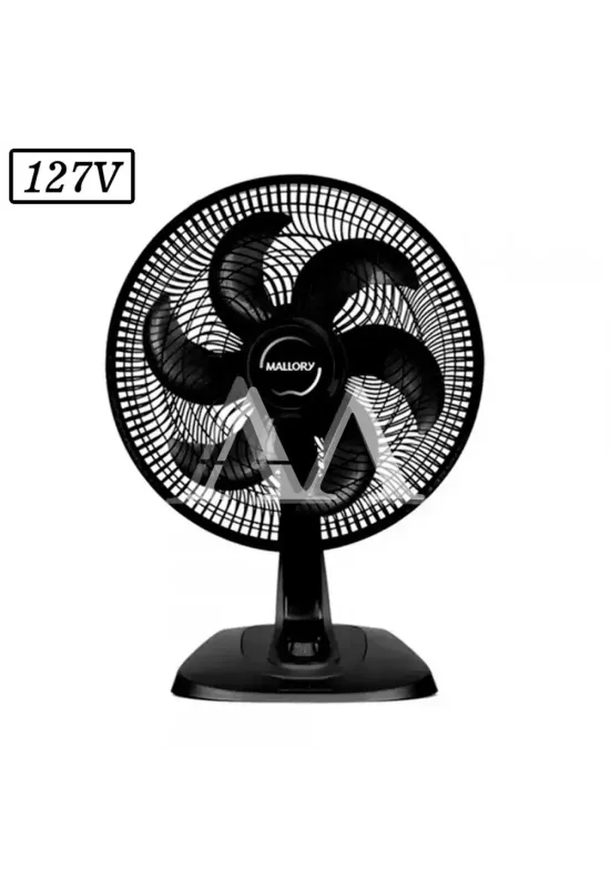 VENTILADOR MALLORY TURBO FRESH 2 EM 1 40CM 6 PAS 3 VEL 127V PRETO