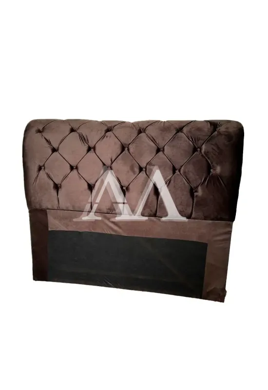 CABECEIRA DE CASAL MALU ADAGIO MARROM VELUDO
