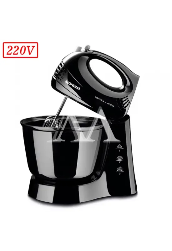 BATEDEIRA MONDIAL B44B 1 TIGELA 3 VEL 400W 220V PRETO