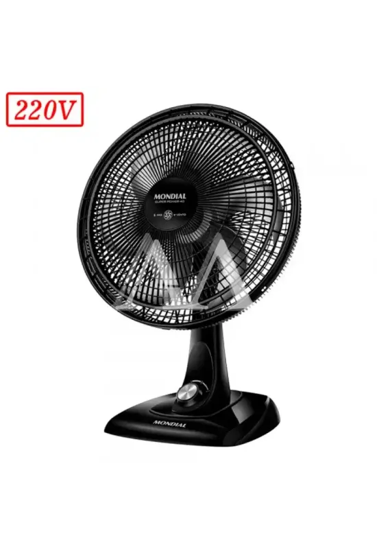 VENTILADOR MONDIAL VSP40B SUPER POWER 40CM 6 PAS 3 VEL 220V PRETO