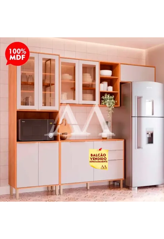 COZINHA MGM BRILHANTE CINAMOMO/OFF WHITE