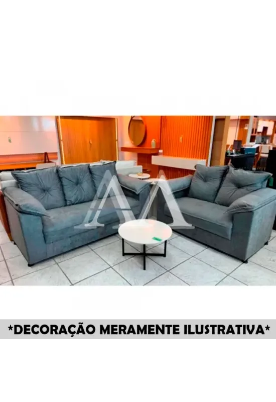 CJ ESTOFADO LIFESPUMA 2/3 LUGARES PAULINHA CINZA