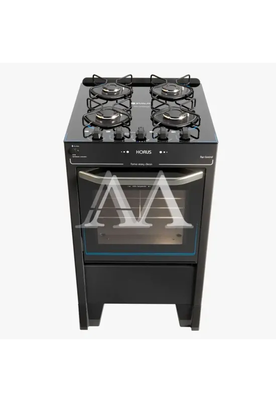 FOGAO 4B BRASLAR PISO HORUS TOP CONTROL AUTOMATICO BLACK