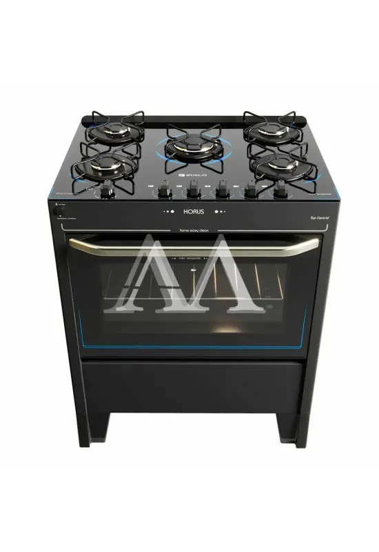 FOGAO 5B BRASLAR PISO HORUS TOP CONTROL AUTOMATICO BLACK