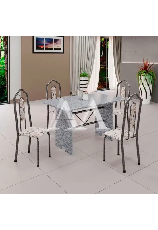 CJ MESA 4C SOMA BIANCA 120X75 RETANGULAR ARABESCO PRATA GRANITO OCRE