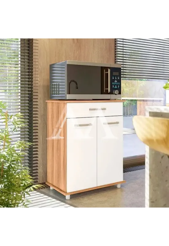 BALCAO NICIOLI 2P 1G ISIS DUPLO FREIJO/OFF WHITE CRISTAL