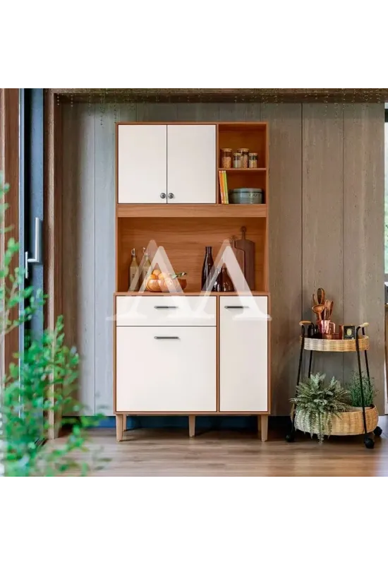 KIT 4P 1G NICIOLI ERVA DOCE 90 IPE/OFF WHITE CRISTAL