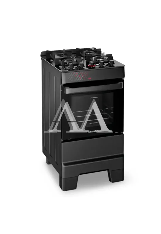 FOGAO 4B ESMALTEC IDEAL TOP GLASS 4126 PRETO