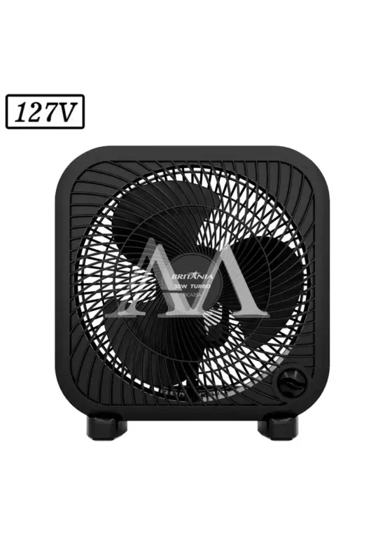 VENTILADOR BRITANIA BCA25A CIRCULADOR 3 PAS 3 VEL 127V PRETO