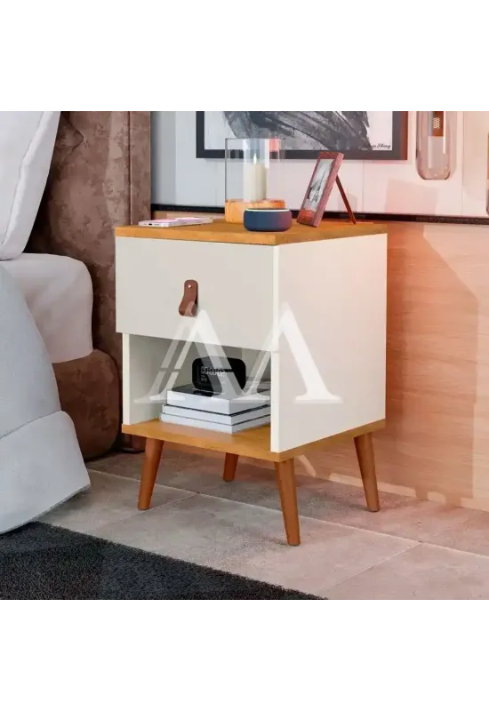 MESA DE CABECEIRA 1G JA LARISSA OFF WHITE/NATURE