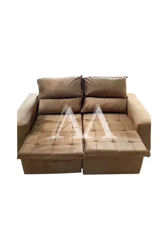 ESTOFADO BOMFLEX CHILE RETRATIL CARAMELO ASTECA VELUDO INCA 05